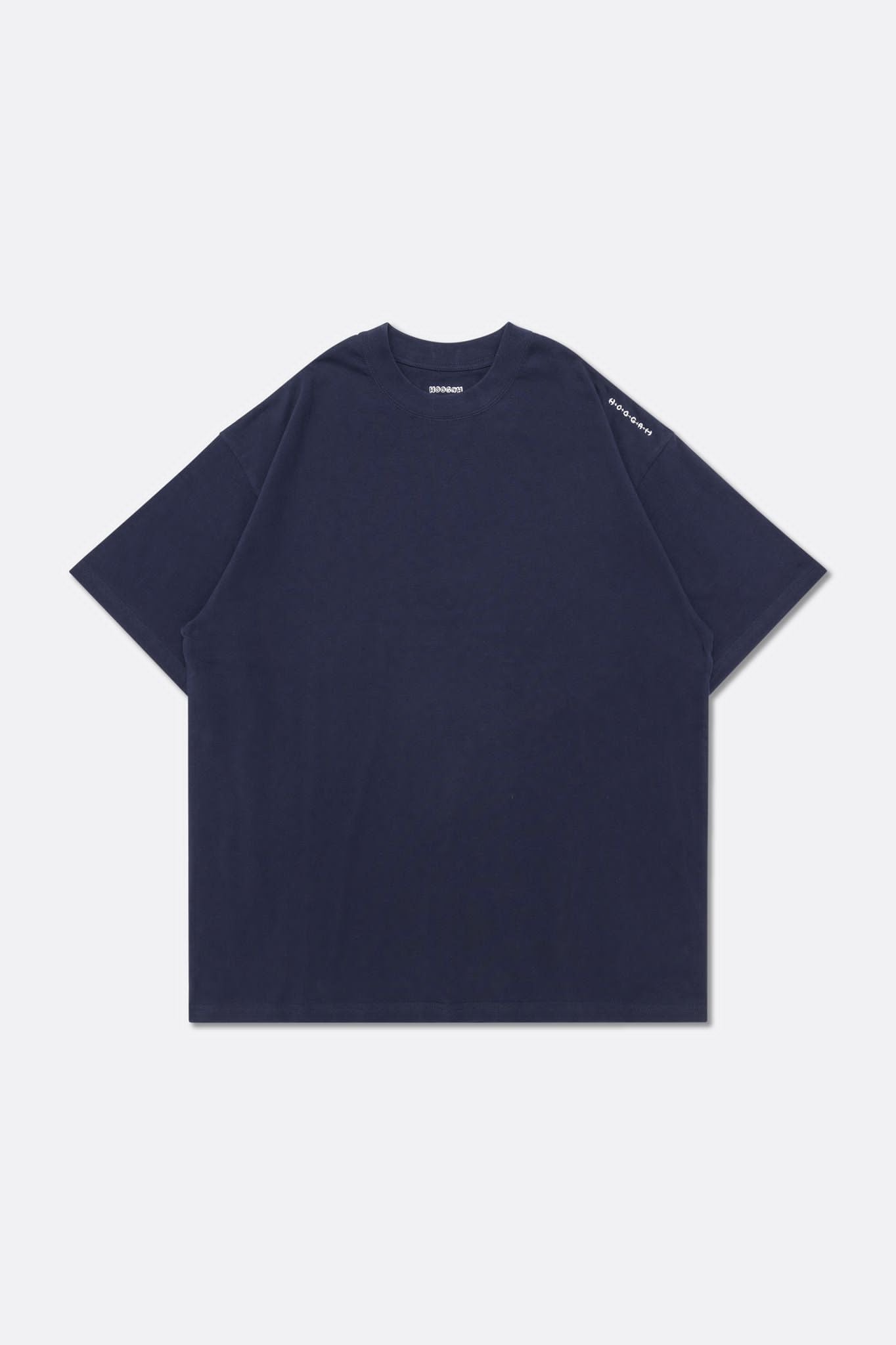 HOOGAH 22FW Embroidered Balloon Short Sleeve T-Shirt Navy - Casual Streetwear for Men & Women | Perfect for Daily Wear, Outings and Fashion Statements