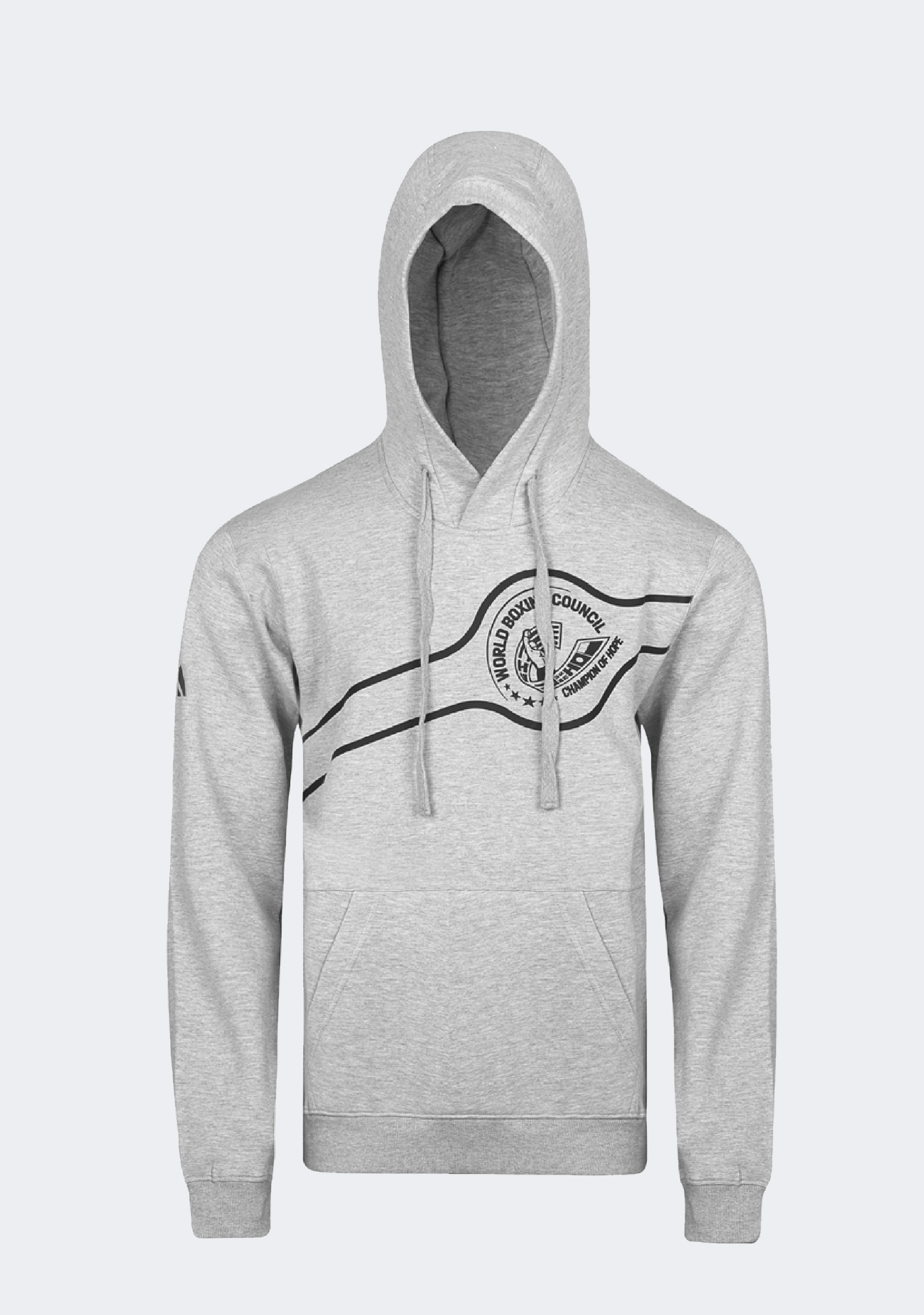 Adidas Men's WBC Traditional Grey/Black Boxing Hoodie - Lightweight Training Jacket for Boxing, MMA & Gym Workouts - Perfect for Fighters, Athletes & Streetwear Fashion