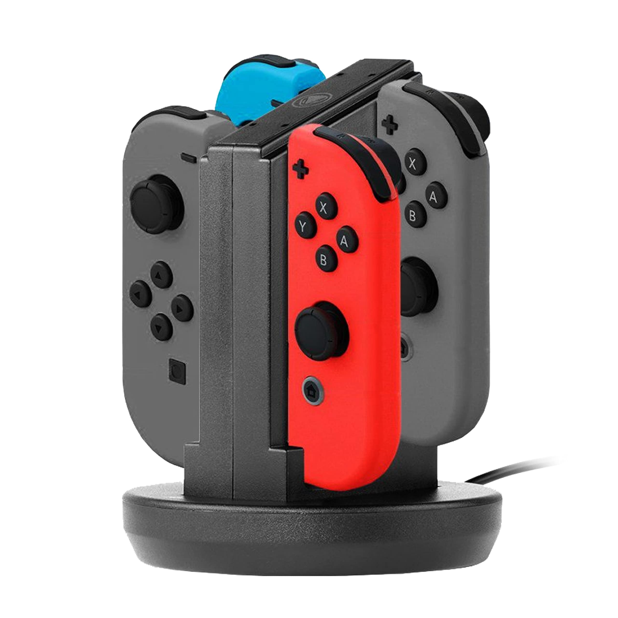 Snakebyte FOUR:CHARGE - 4-in-1 Controller Charging Station for Nintendo Switch - Dock for 4 Joy-Con Controllers, No Power Adapter Needed, LED Charging Indicator, Fast Charging | Perfect for Multiplayer Gaming & Controller Organization
