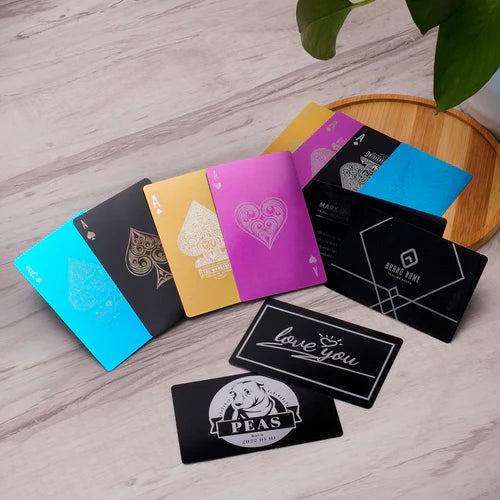 Premium xTool Black Metal Business Cards (60 Pack) - Elegant & Durable for Networking, Corporate Gifting & Luxury Branding