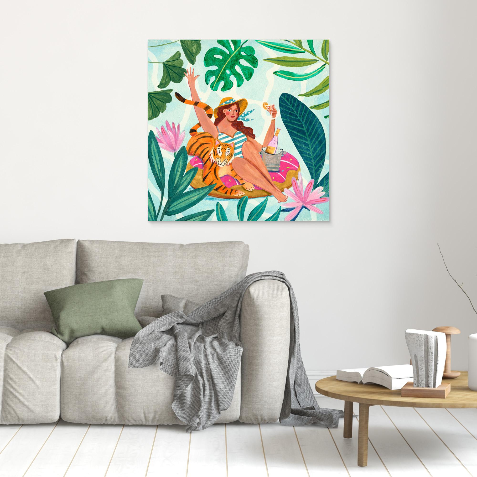 Pool Party Canvas Print by Caroline Bonne Müller - Vibrant Wall Art for Living Room, Bedroom & Office Decor