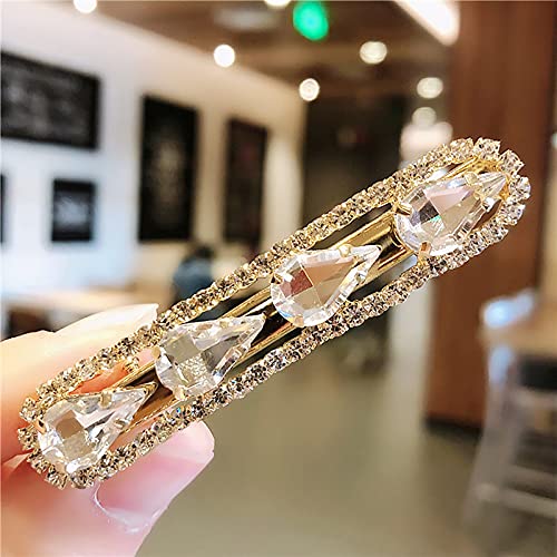 Licogel Rhinestone Hair Clips for Women - 3PCS Alloy Duckbill Barrettes, Lightweight Hairpins for Girls & Adults | Perfect for Weddings, Parties & Daily Styling