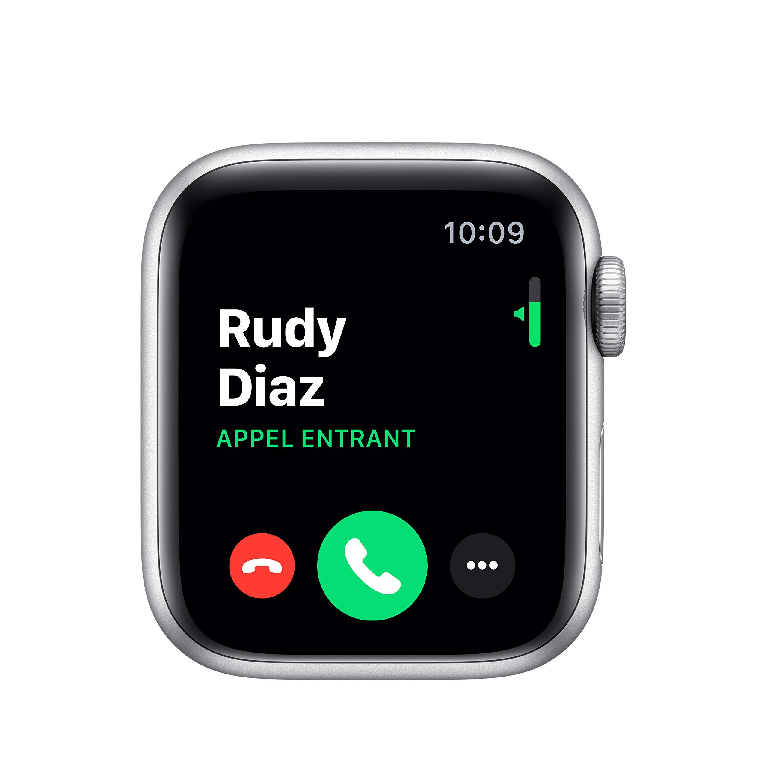 Apple Watch Series 5 (GPS, 40mm) - Silver Aluminum Case with White Sport Band - Certified Refurbished - Perfect for Fitness Tracking, Notifications & Everyday Wear