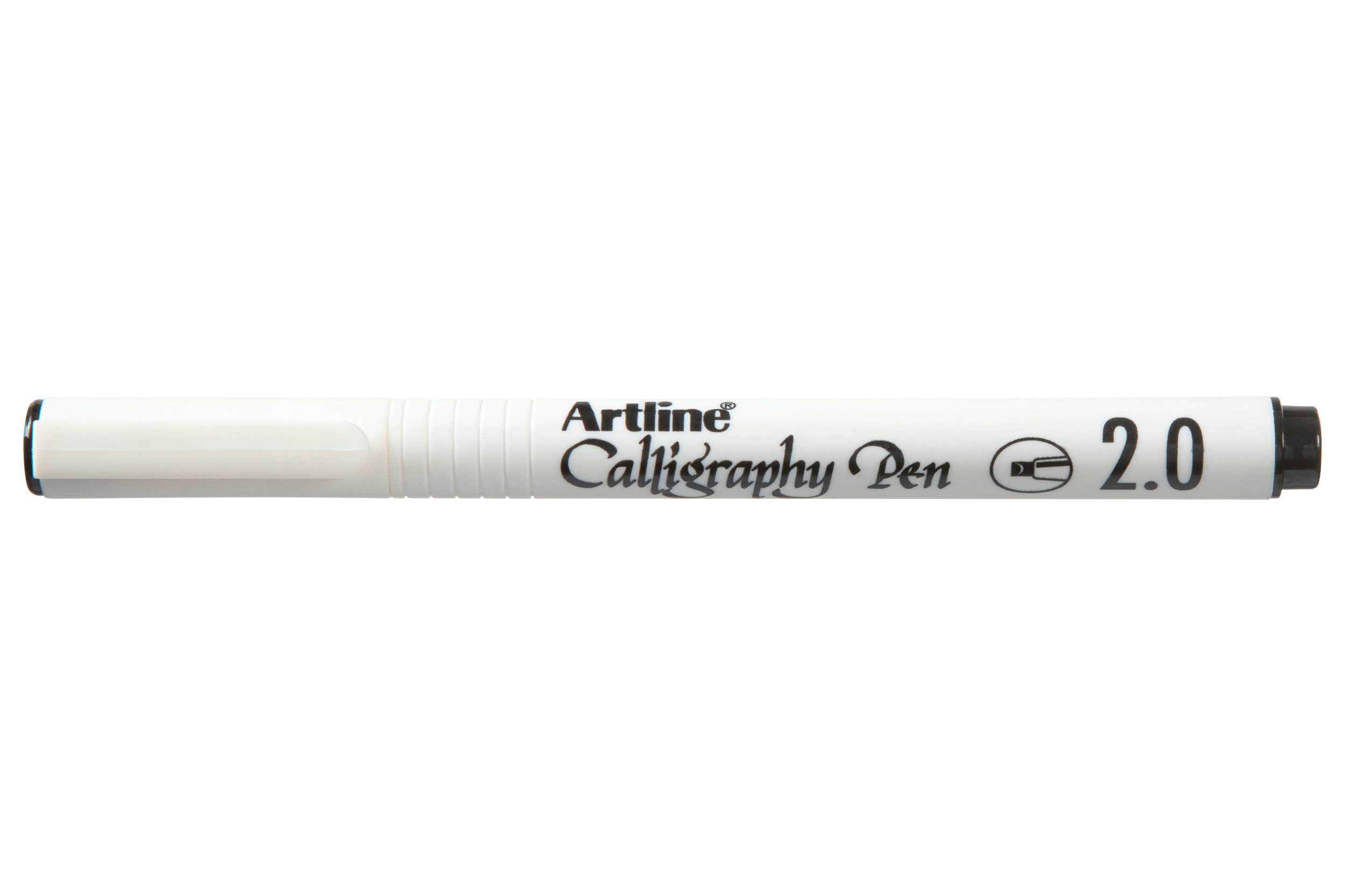 Artline 242 Calligraphy Pen Set - 2mm Fine Tip Black Ink, Pack of 12 - Perfect for Hand Lettering, Scrapbooking & DIY Craft Projects