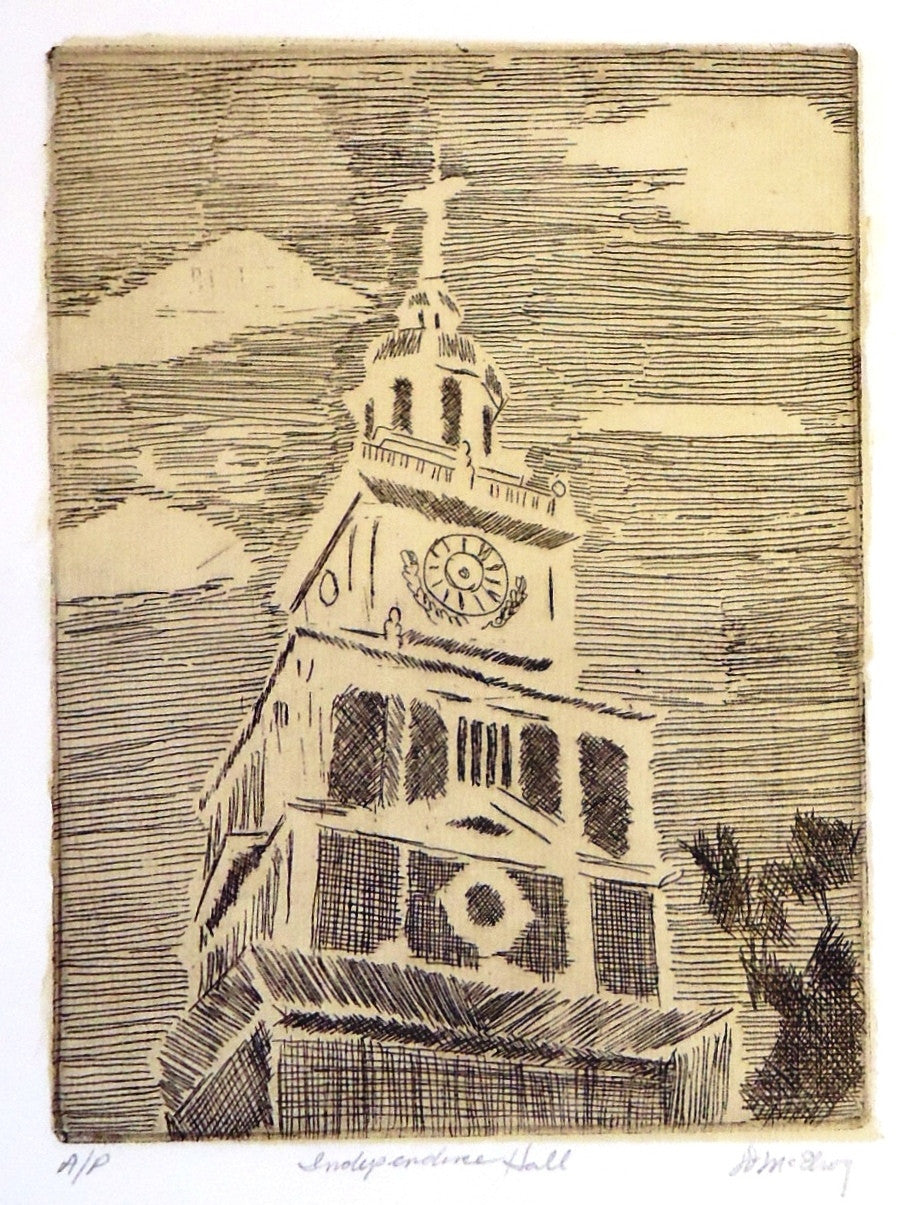 Dan McElroy: Independence Hall - Historical Art Print for Home & Office Decor | Perfect for History Enthusiasts & Patriotic Gifts