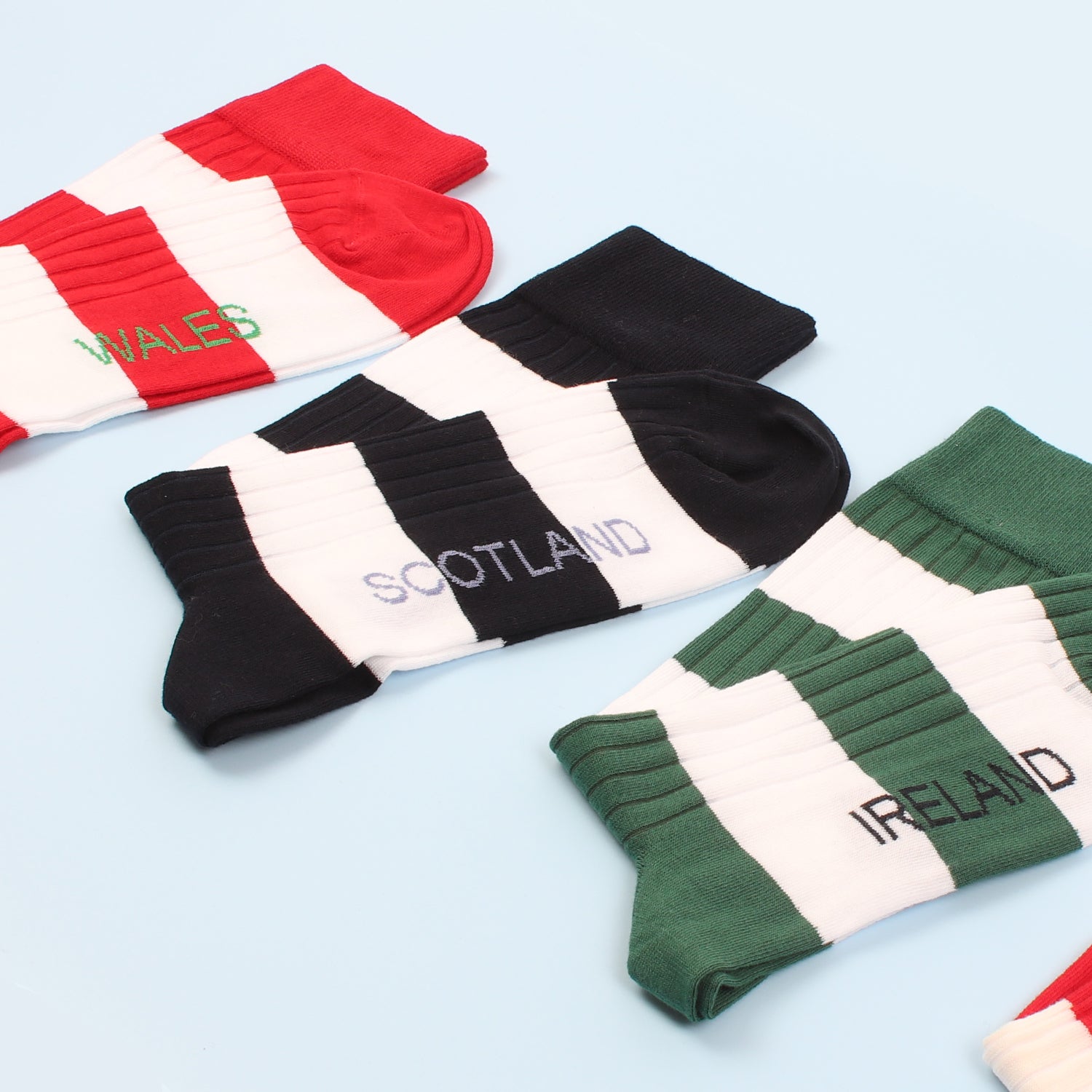 Men's Ireland Striped Cotton Socks - Soft & Breathable Casual Socks for Everyday Wear, Sports & Travel