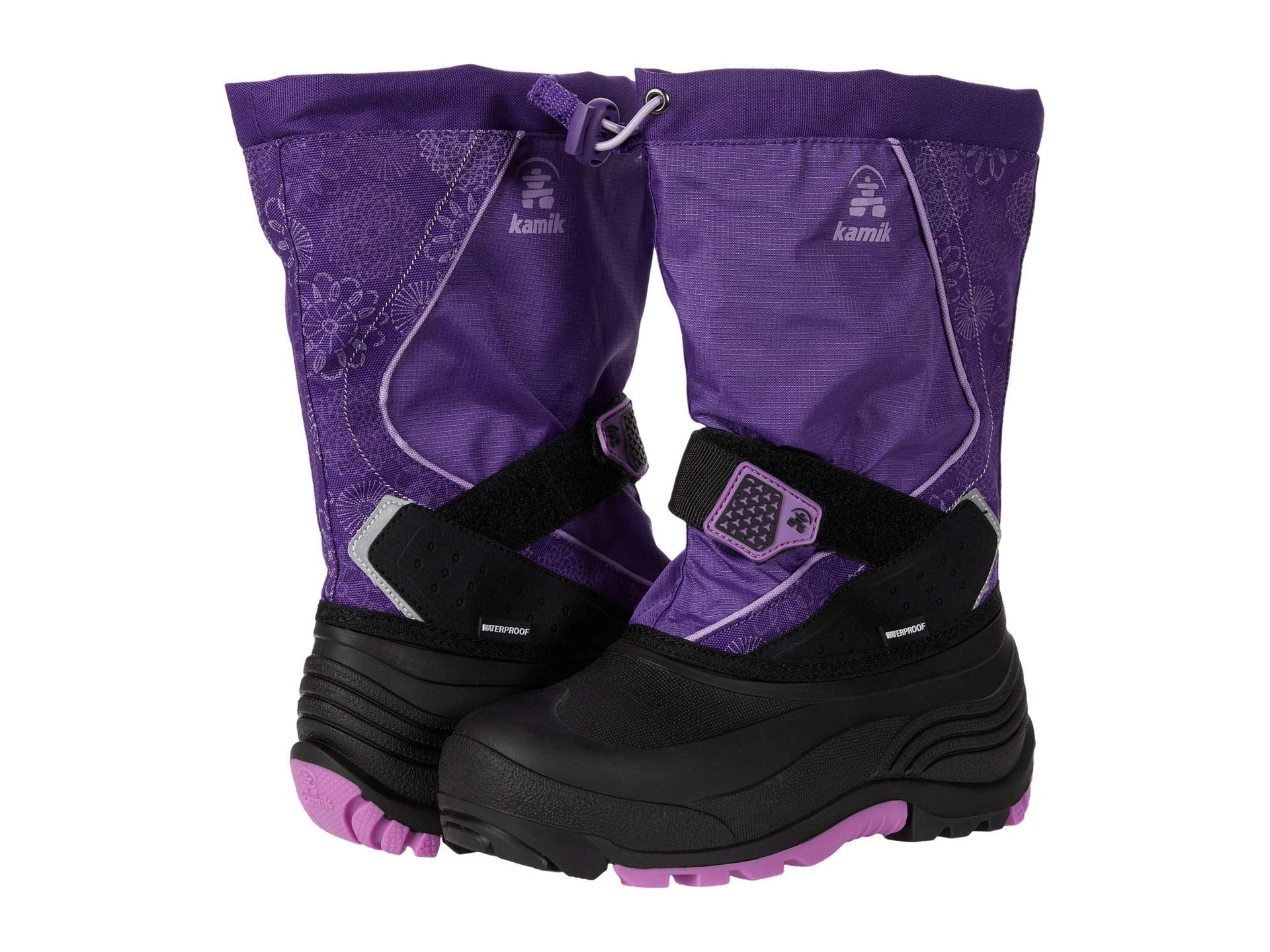 Kamik Kids Girl's Snowfall P Winter Boots - Waterproof & Insulated for Toddler, Little Kid & Big Kid - Perfect for Snow Play, School & Outdoor Adventures