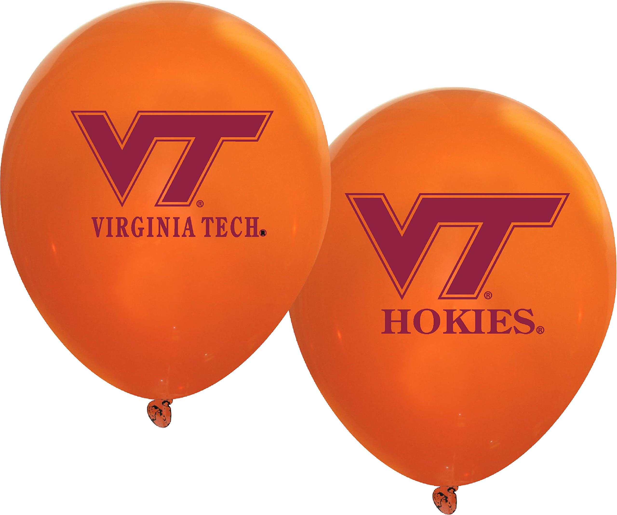 Virginia Tech Hokies 11-Inch Latex Balloons - Pack of 10 | College Football Party Decorations, Game Day Celebration Supplies, Team Spirit Decoration for Tailgating and Homecoming Events