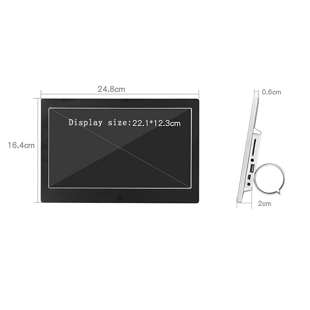 10 Inch Digital Picture Frame - HD Electronic Photo Album with LED Screen, Supports Video & Advertising Display - Perfect for Home Decor, Office Displays & Digital Signage
