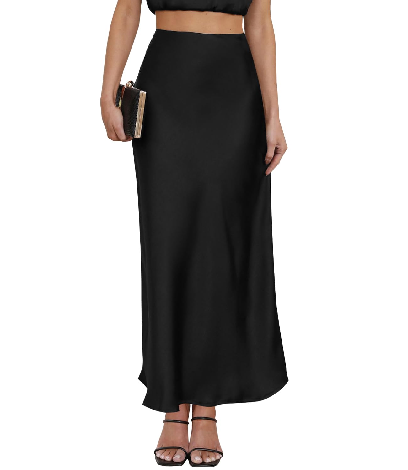 2025 Satin High Waisted Maxi Skirt - Women's Silk A-Line Long Skirt for Spring & Summer | Elegant Casual Wear for Date Night, Beach Vacation & Office Outfits