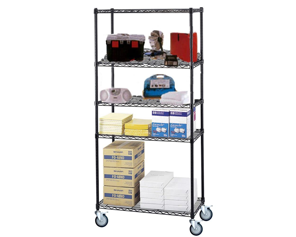 Omega 5-Tier Heavy Duty Wire Shelving Unit - 21