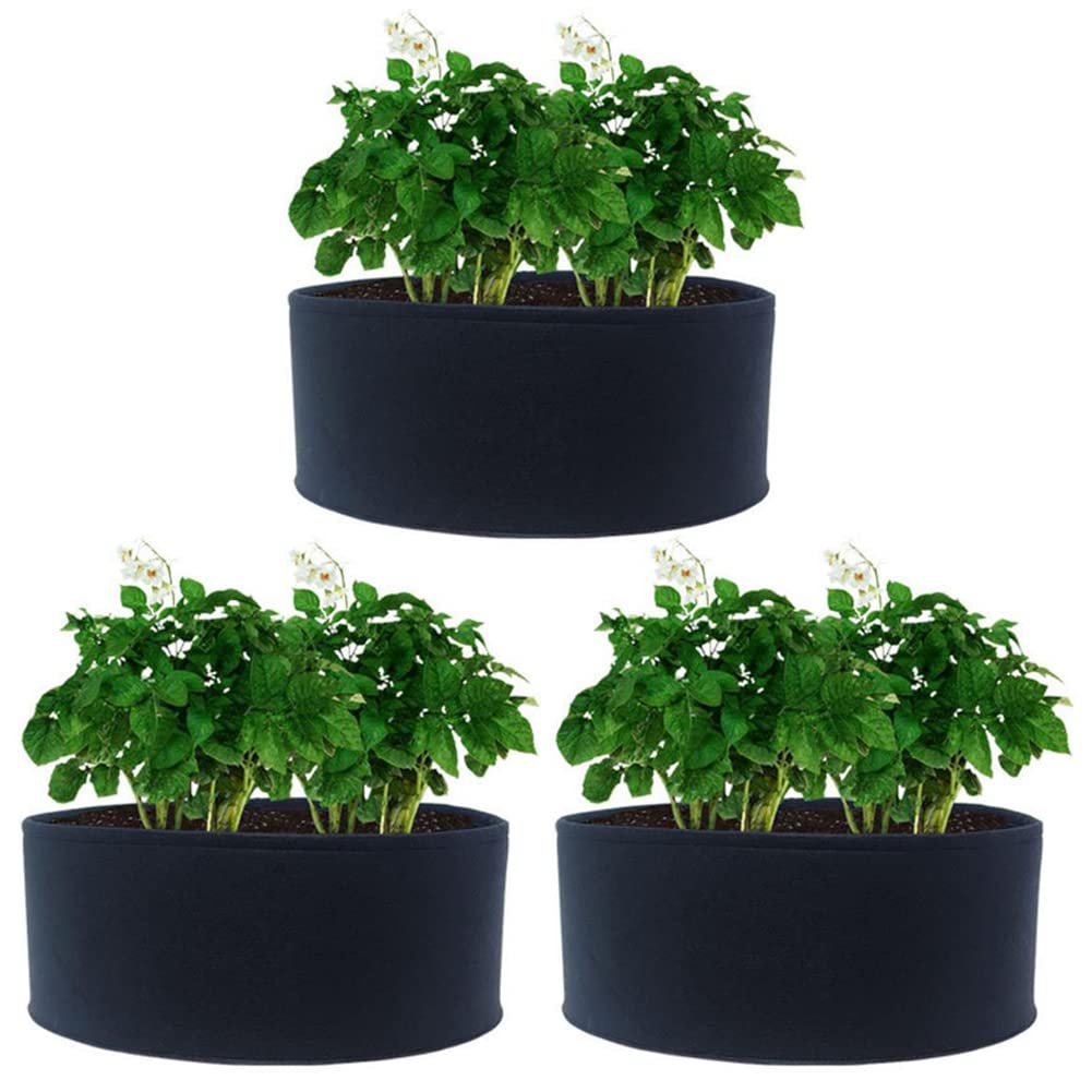 3 Pack Round Vegetable Grow Bags - 50