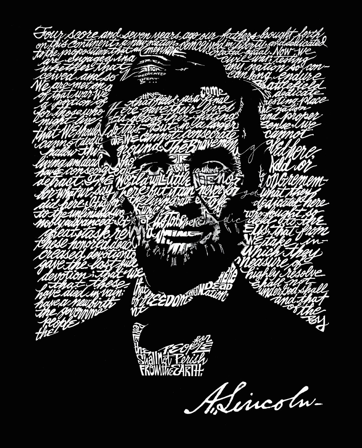 LA POP ART Boys' Word Art Hooded Sweatshirt - Abraham Lincoln Gettysburg Address Design - Cool Graphic Pullover for School, Streetwear & Casual Outfits