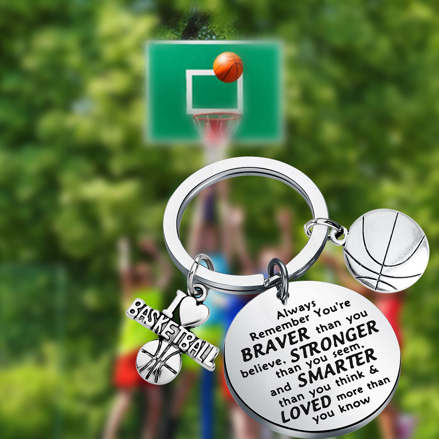 BNQL Basketball Keychain - Unique Gifts for Basketball Players & Fans - Perfect for Game Days, Birthdays & Sports Enthusiasts
