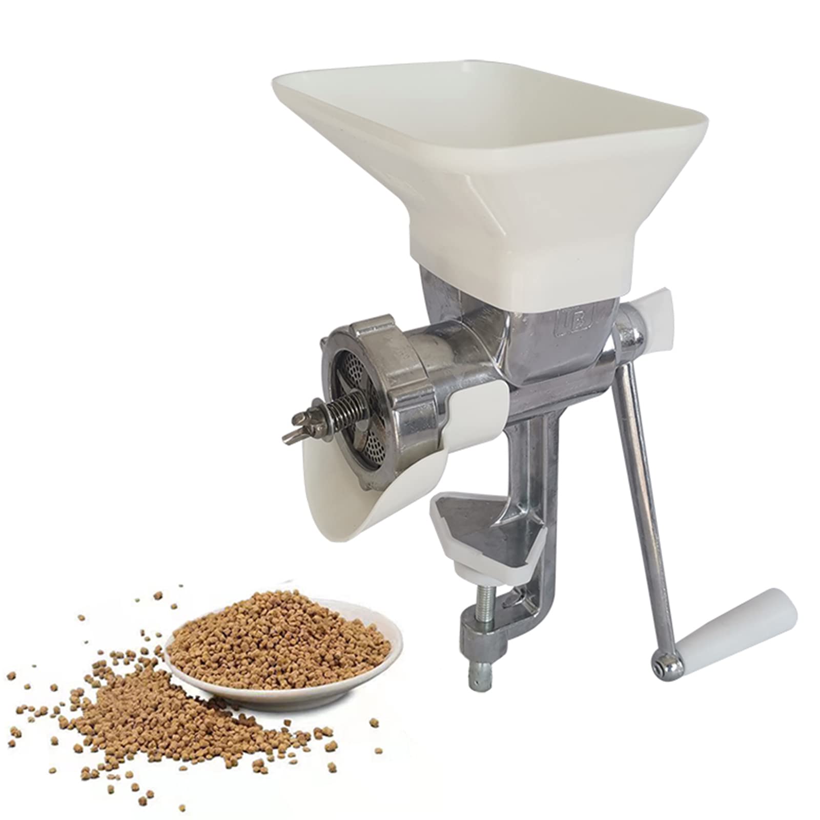 XUCS Manual Pet Food Pellet Machine - Household Animal Feed Maker for Dogs, Cats, Birds, Fish & Parrots with 13 Interchangeable Molds | Perfect for Homemade Pet Treats, Bird Seed Pellets & Small Farm Feed Production