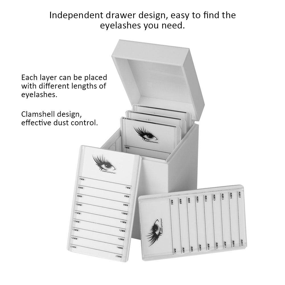 10-Layer Eyelash Extension Storage Box - Professional Lash Organizer for Display, Collection & Makeup - False Eyelash Glue Pallet Holder - Perfect for Salon, Home & Travel Use