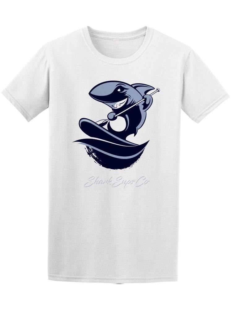 Grunge Surfing Shark Graphic T-Shirt for Men - Cool Casual Streetwear for Surfers & Skateboarders