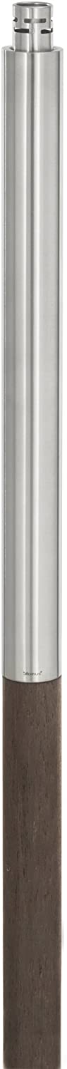 Blomus Modern Outdoor Torch with Natural Wooden Pole - Cylinder Design for Patio, Garden, and Backyard Ambiance Lighting