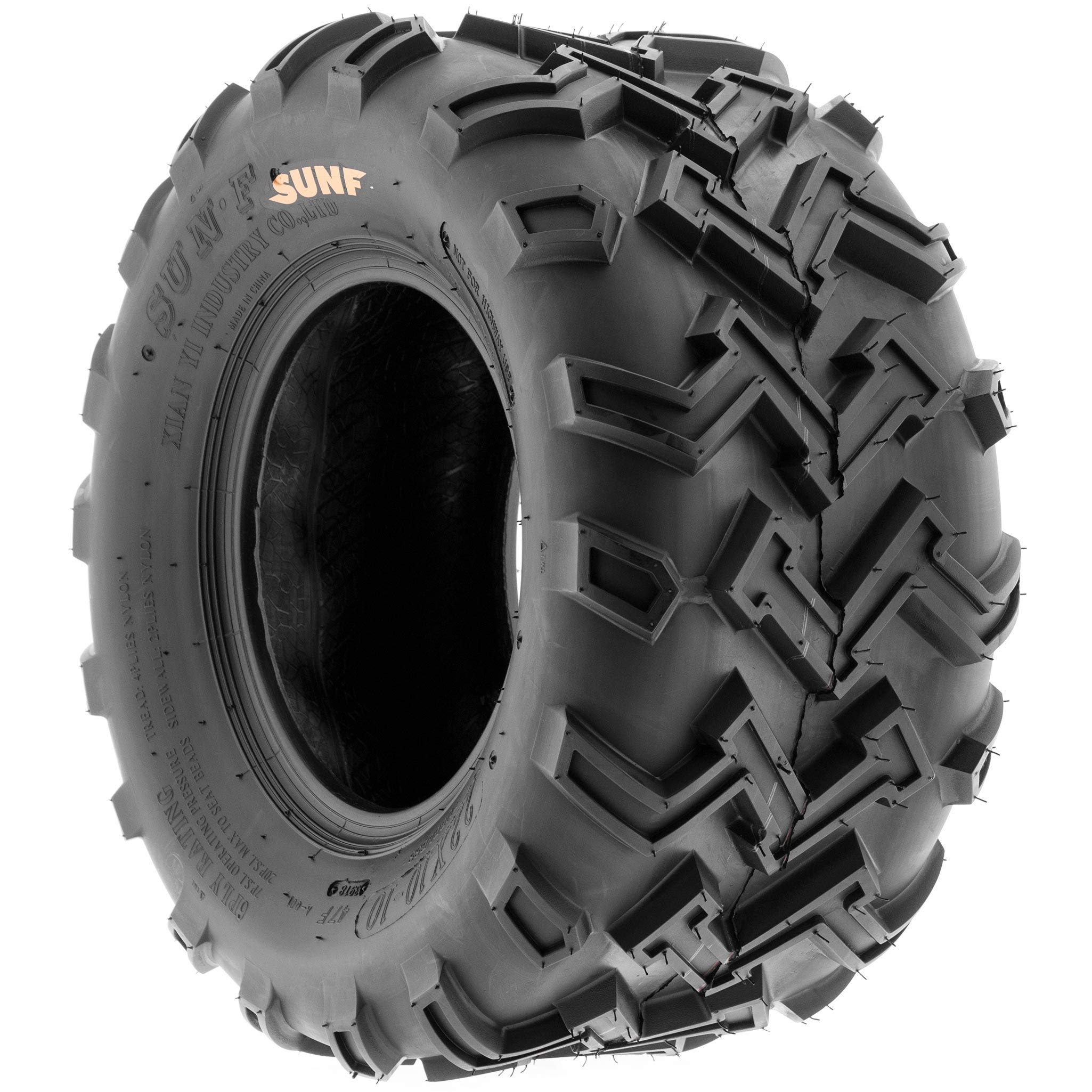 SunF 22x10-10 6 Ply Heavy Duty ATV Tires - Pair of 2 Off-Road Tires for Mud, Sand & Trail Riding - Perfect for ATV, UTV & Quad Vehicles