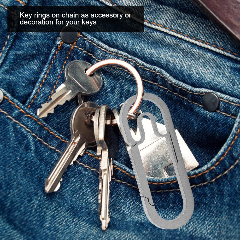 Alloy Split Key Rings - Durable Round Keychain for Outdoor & Home Use