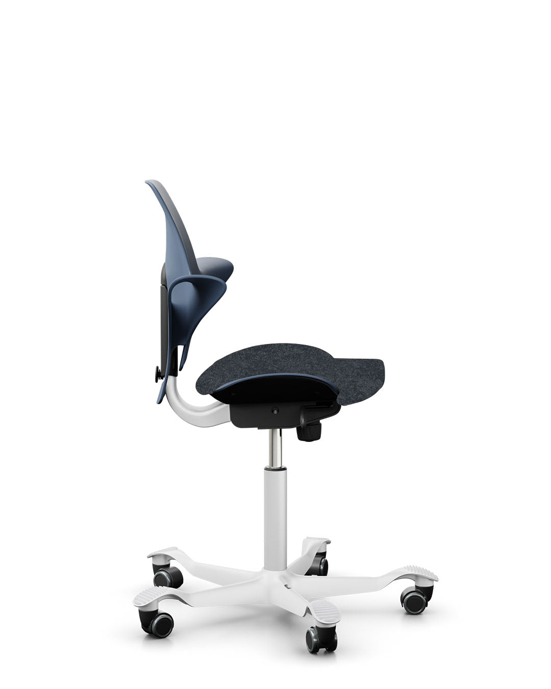 HÅG Capisco Puls 8020 Ergonomic Office Chair - Blueberry ARDA Fabric by Kvadrat | Adjustable Height & Tilt for Home & Workspace Comfort