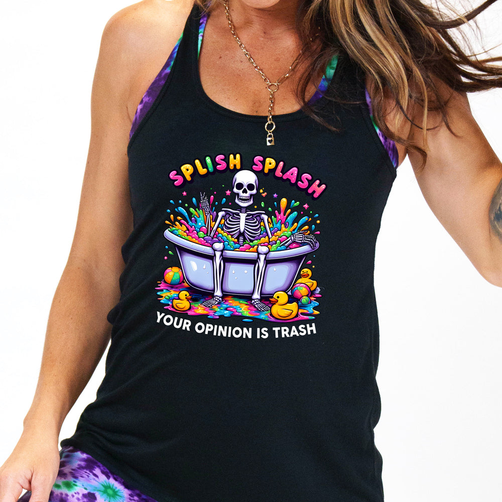 Funny Splish Splash Your Opinion Is Trash T-Shirt - Trendy Sarcastic Graphic Tee for Men & Women - Perfect for Casual Wear, Parties, and Gifts