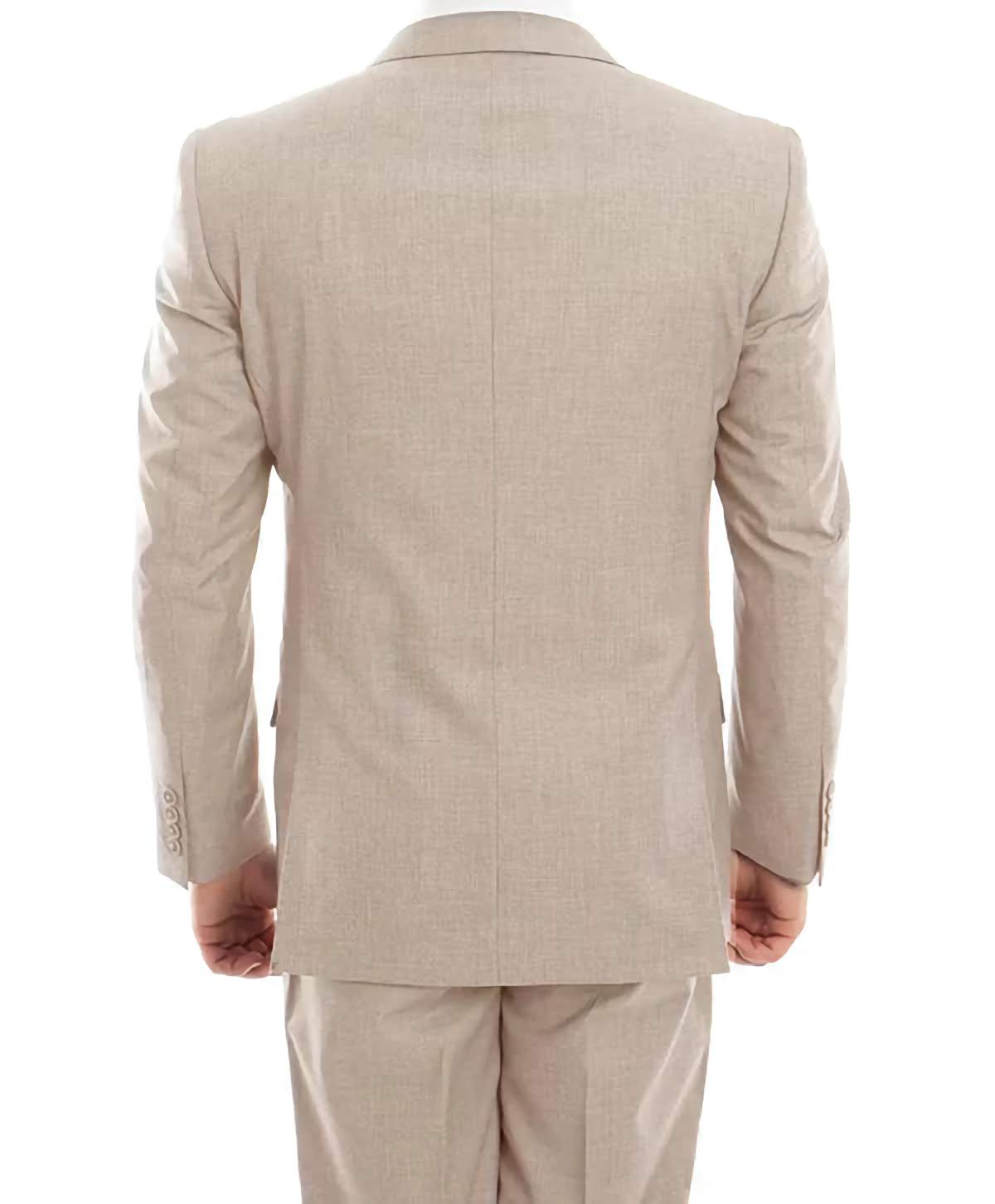 Premium Italian Wool Suit for Men - Modern Fit 2-Piece Tan Business Attire - Perfect for Weddings, Office & Formal Events