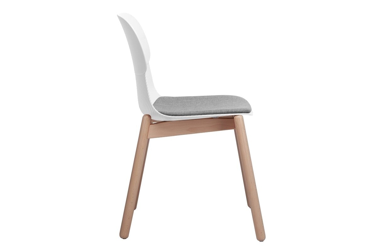 Durable Sammy Plastic Chair with Sturdy Wooden Legs - Perfect for Indoor, Outdoor, Patio, Garden, and Poolside Use
