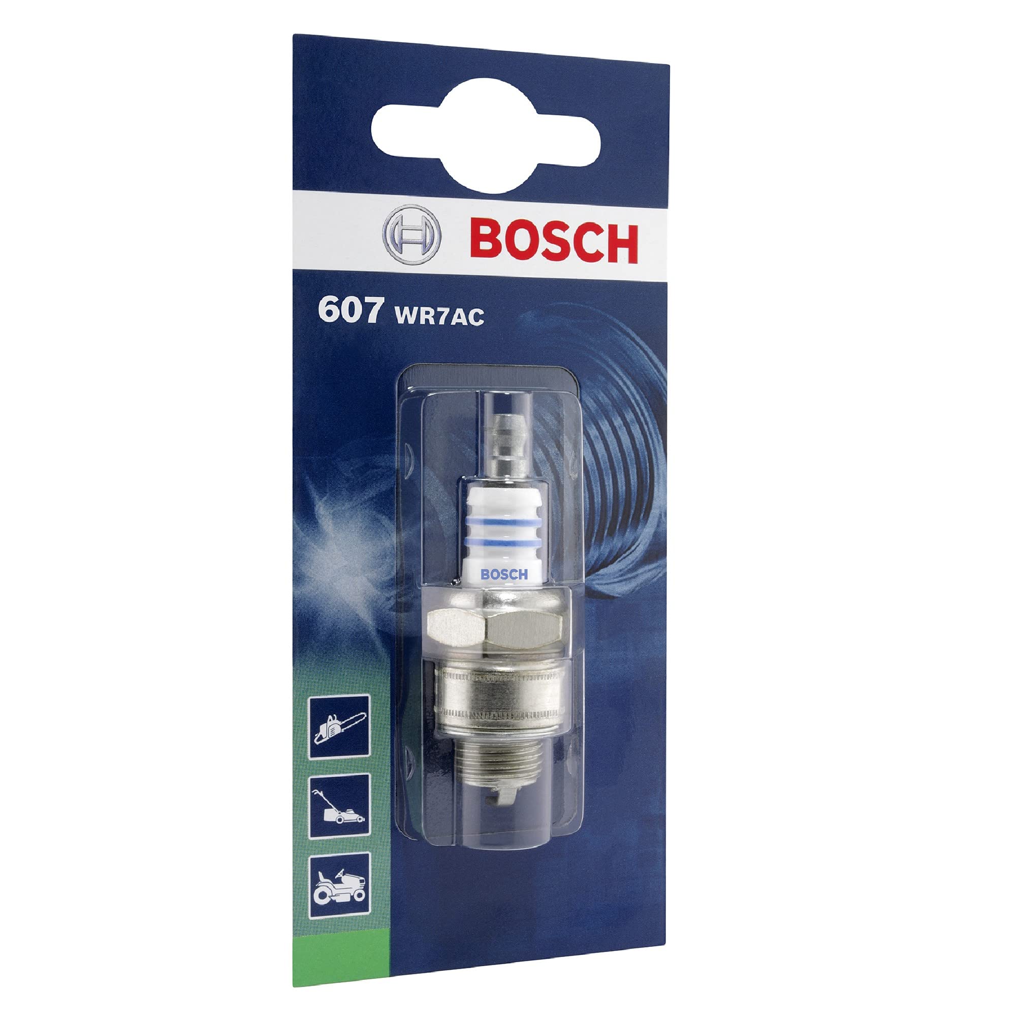 Bosch WR7AC (607) Spark Plug - High Performance Ignition Plug for Gardening & Forestry Equipment - 1 Piece - Ideal for Lawn Mowers, Chainsaws & Outdoor Power Tools