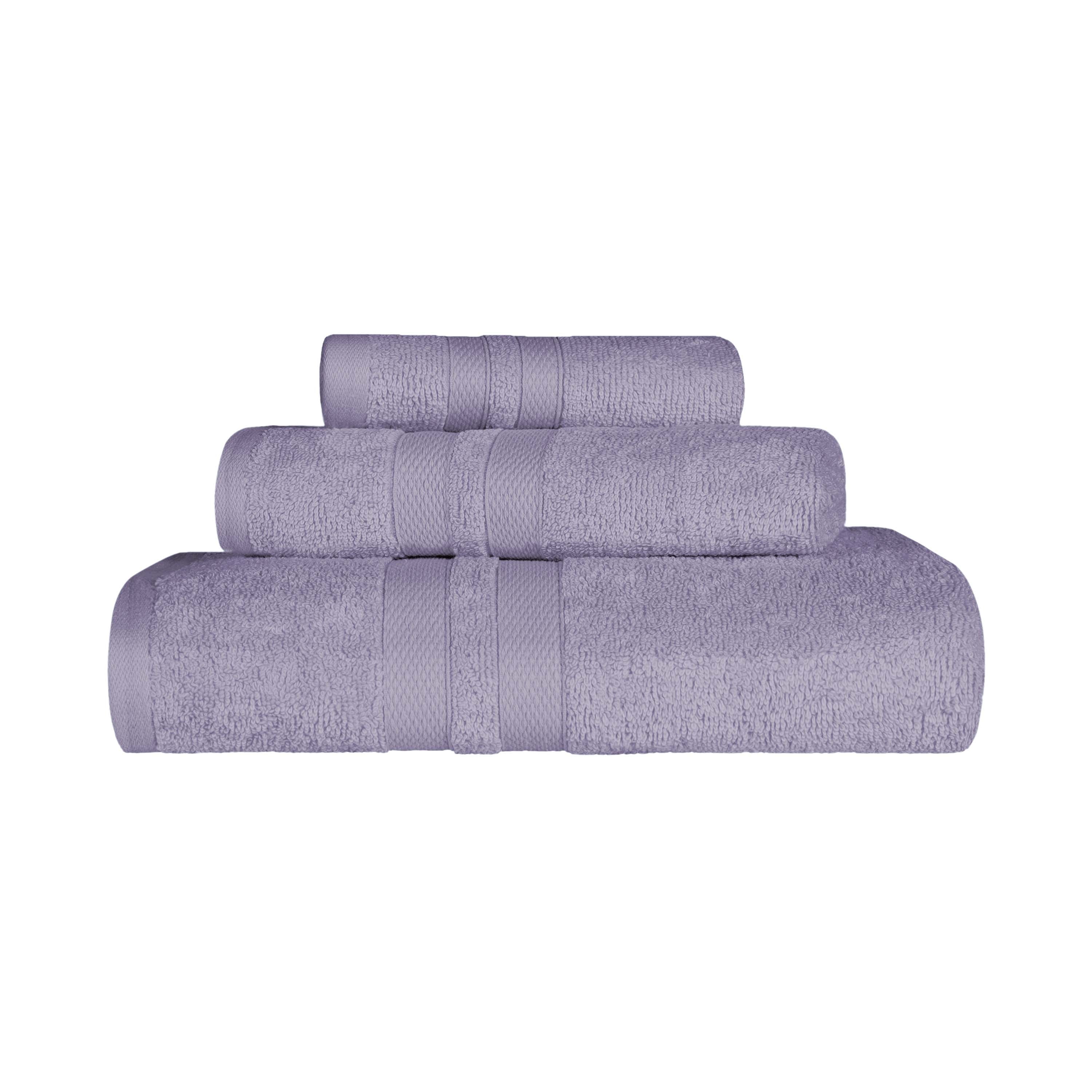 Ultra Soft Cotton Absorbent Bath Towel Set - 3 Piece Solid Color Towels for Bathroom, Spa, Gym & Beach | Quick Drying & Highly Absorbent