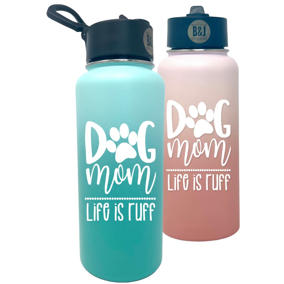 Insulated Dog Mom Tumbler - Best Coffee Mug for Dog Lovers - Perfect Gift for Women (Christmas, Birthday, New Dog Owner) - Great for Home, Office & Travel Use