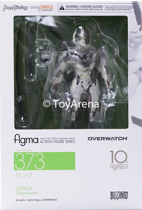 Figma #373 Genji Shimada Overwatch Action Figure - Collectible Anime Gaming Character Model for Display & Cosplay - Perfect for Fans, Gift & Home Decor