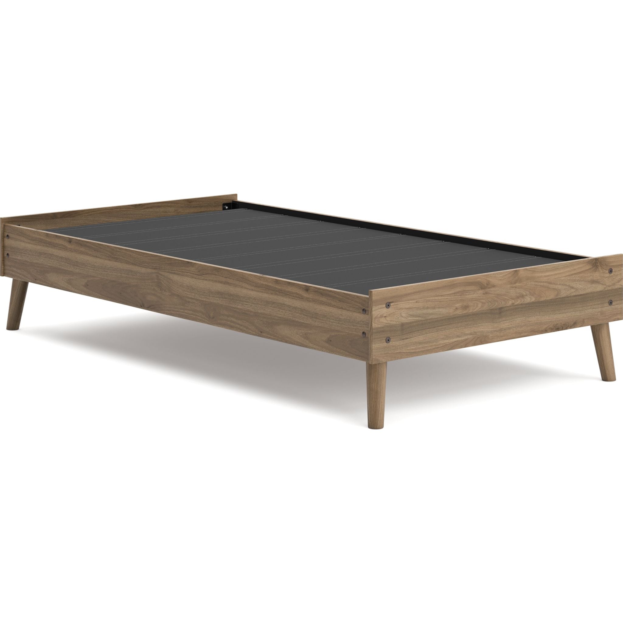 Aprilyn Twin Platform Bed Frame - Solid Wood, Honey Finish - Modern Minimalist Design for Kids, Teens & Guest Rooms - Perfect for Small Spaces & Loft Beds