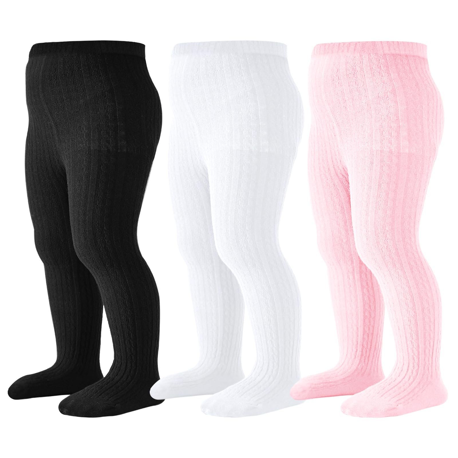 **Baby Cable Knit Cotton Tights for Toddlers - Warm Soft Leggings & Stockings - Perfect for Winter, Playtime, and Everyday Comfort**