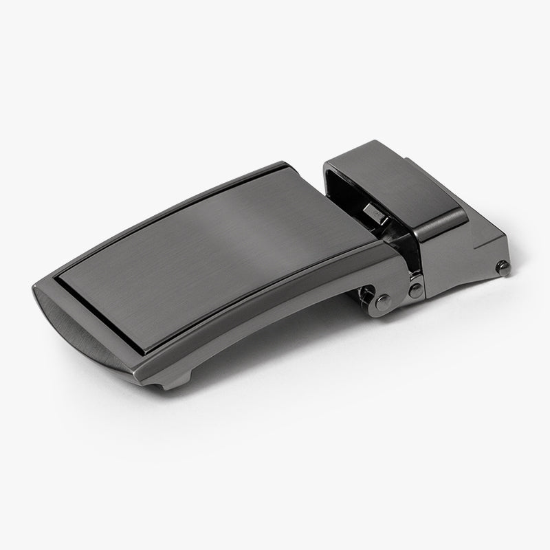 Premium Black Full Grain Leather Belt for Men - Custom Front Square Buckle - Durable & Stylish for Casual, Business & Formal Wear