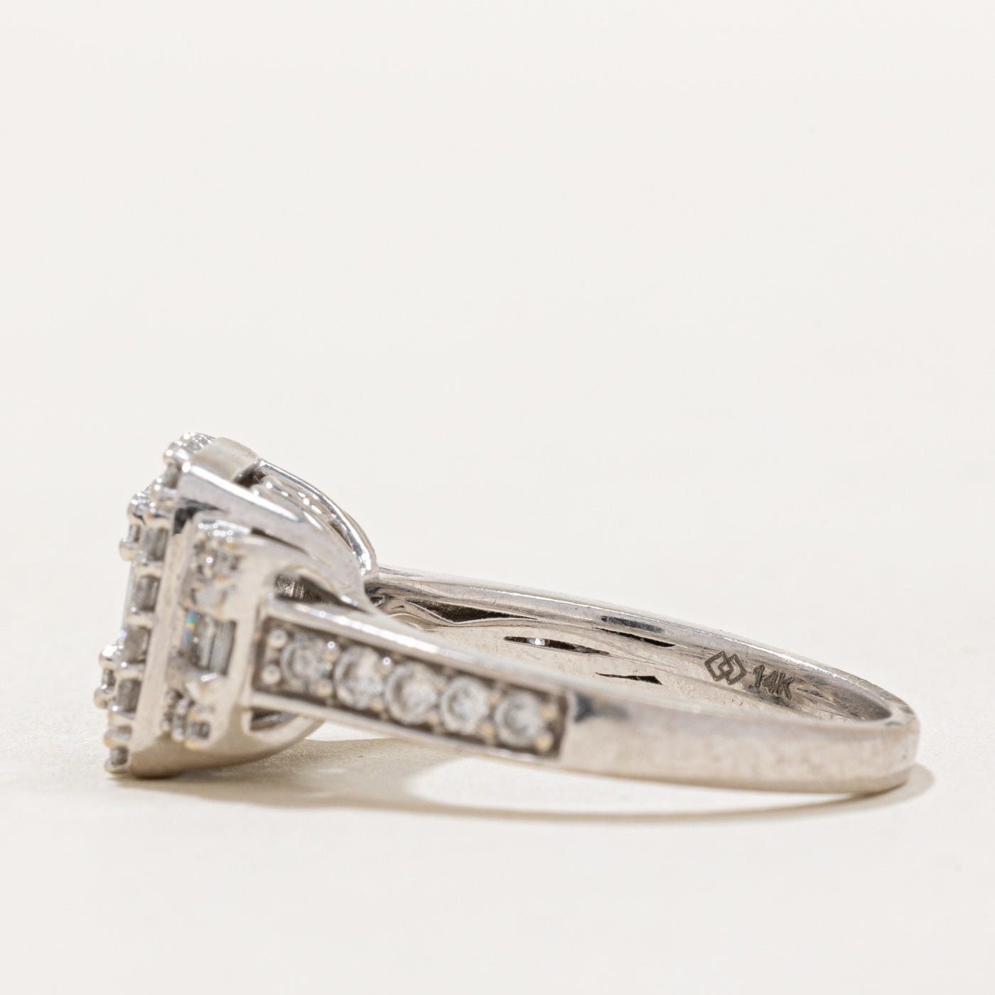 1.00ctw Multi-Cut Diamond Cluster Ring in Size 7.25 | Elegant Wedding, Engagement & Anniversary Jewelry Gift for Women