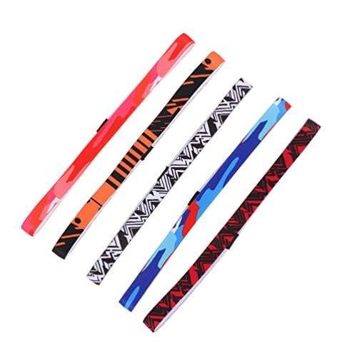 INOOMP 5-Pack Women's Sweatbands - Non-Slip Yoga Headbands for Workout, Running & Fitness - Breathable & Moisture-Wicking Hair Accessories for Gym, Exercise & Active Lifestyles