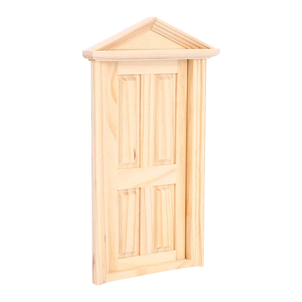 1:12 Scale Wooden Dollhouse Door - Miniature Doll House Accessories for Kids & Children - Perfect for DIY Dollhouse Projects & Creative Play