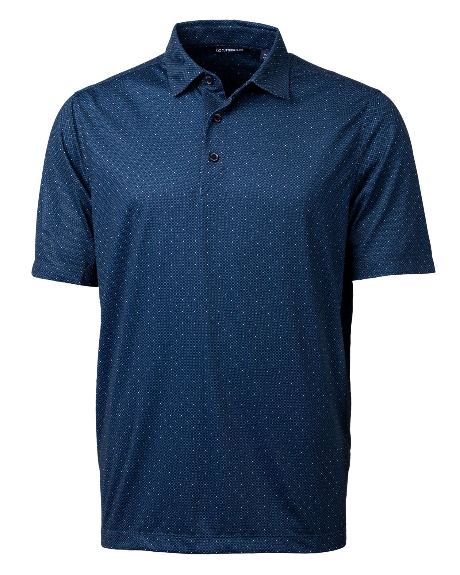 Cutter & Buck Men's Big & Tall Pike Double Dot Print Stretch Short Sleeve Polo Shirt - Comfortable Business Casual & Golf Wear for Tall Gentlemen
