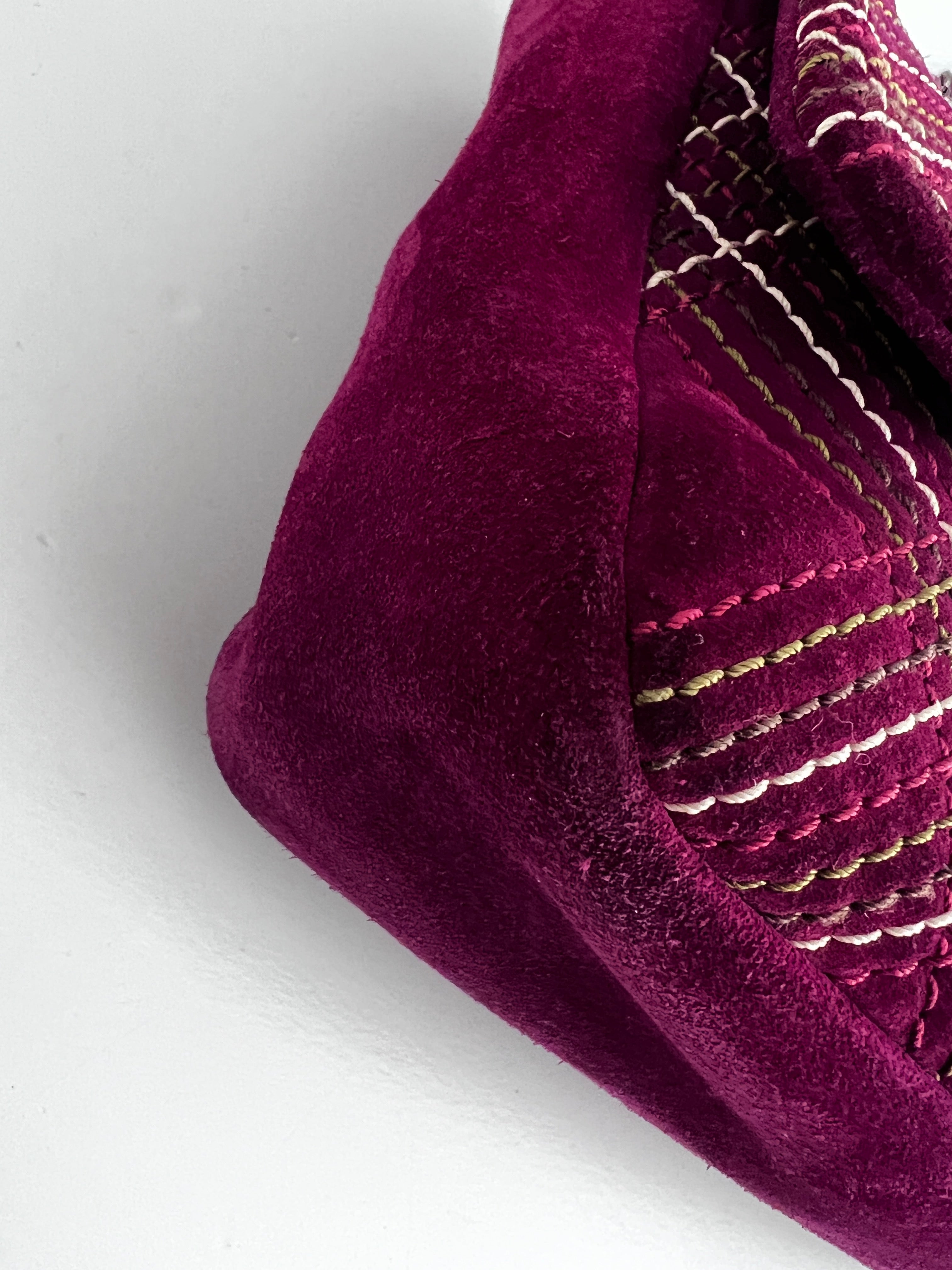 Chanel Burgundy Suede Quilted Flap Bag - Luxury Designer Handbag for Women, Perfect for Evening Parties & Special Occasions