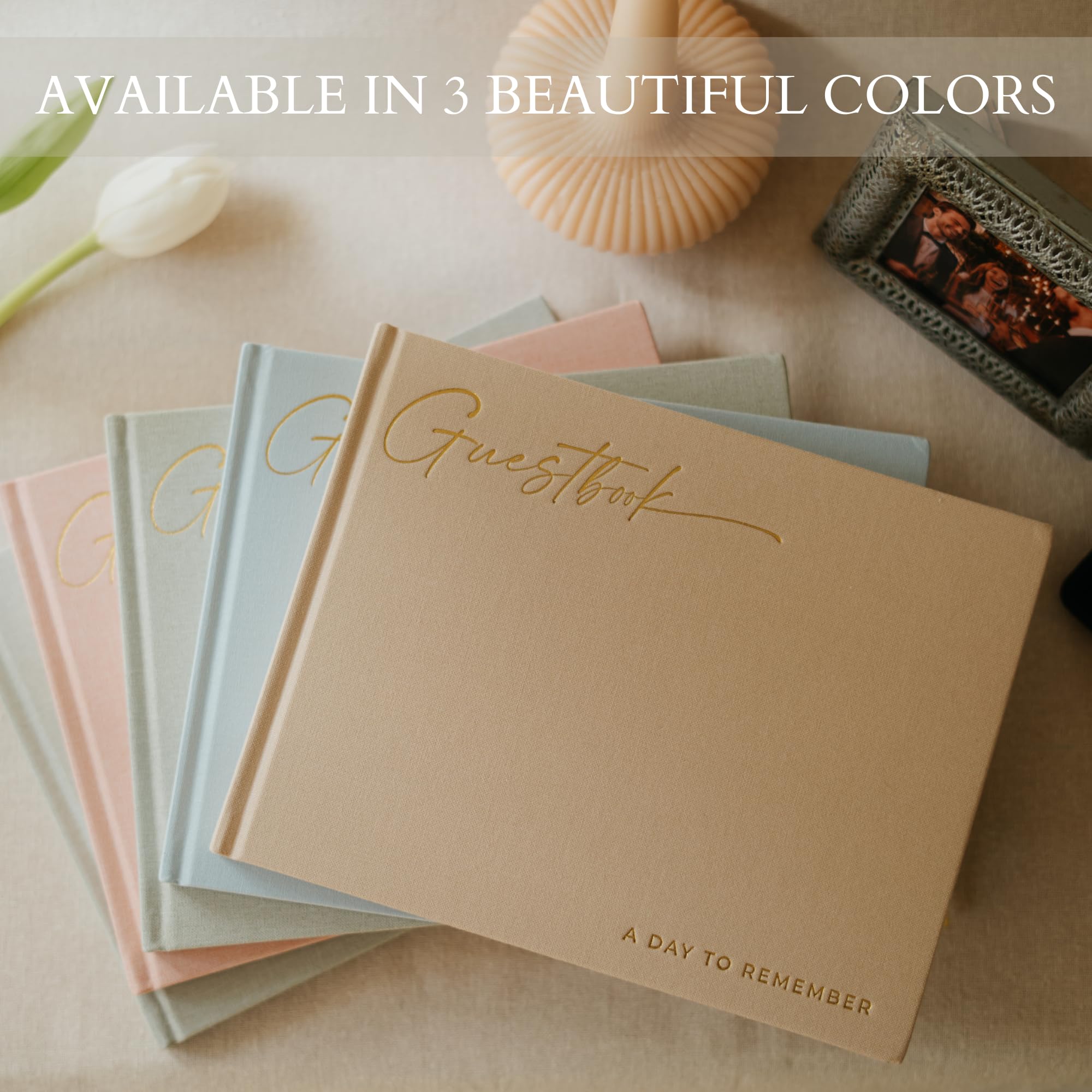 Elegant Wedding Guest Book with Polaroid Photo Pages - Perfect for Wedding Receptions & Baby Showers - Signature Guestbook for Special Occasions | Great for Bridal Showers, Anniversary Parties & Memory Keeping