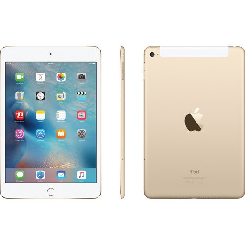 Refurbished Apple iPad Mini 4 128GB WiFi - Gold (Certified Renewed) | Portable Tablet for Work, Travel & Entertainment