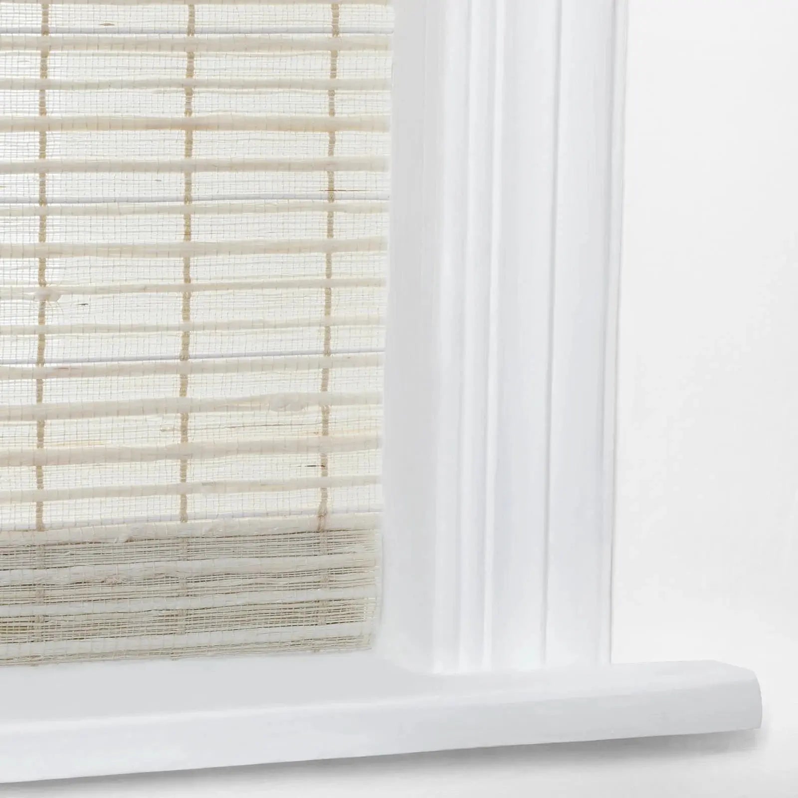 Rae Natural Ramie Woven Wood Window Shades in Mustard - Eco-Friendly Bamboo Blinds for Living Room, Bedroom & Office