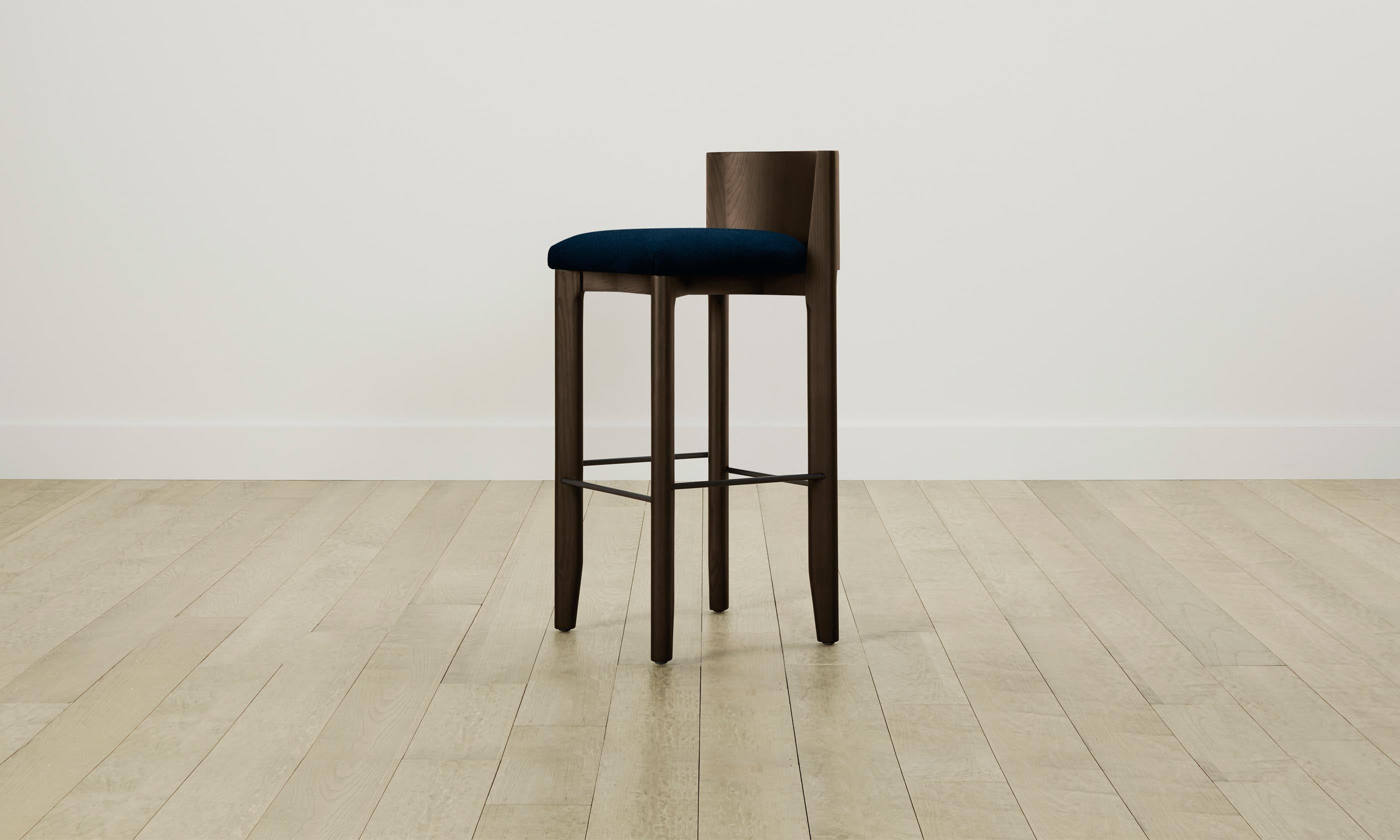 Premium Mohair Admiral Bar & Counter Stool - Modern Kitchen & Dining Stool for Home Bar, Breakfast Nook, and Restaurant Use