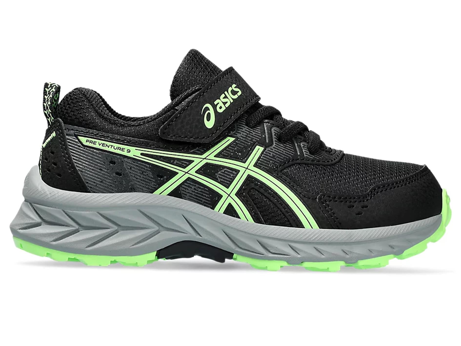 ASICS Kids PreVenture 9 PS Running Shoes - Black/White (1014A277-004) - Lightweight Athletic Sneakers for Boys & Girls - Perfect for School, Playground & Daily Activities