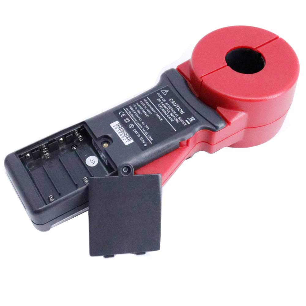 ETCR2100+ Digital Clamp Ground Resistance Tester - 0.01 to 1200Ω, 32mm Jaw, 99 Data Storage, Alarm Function | Perfect for Electrical Maintenance, Industrial Safety Testing & Grounding System Inspection