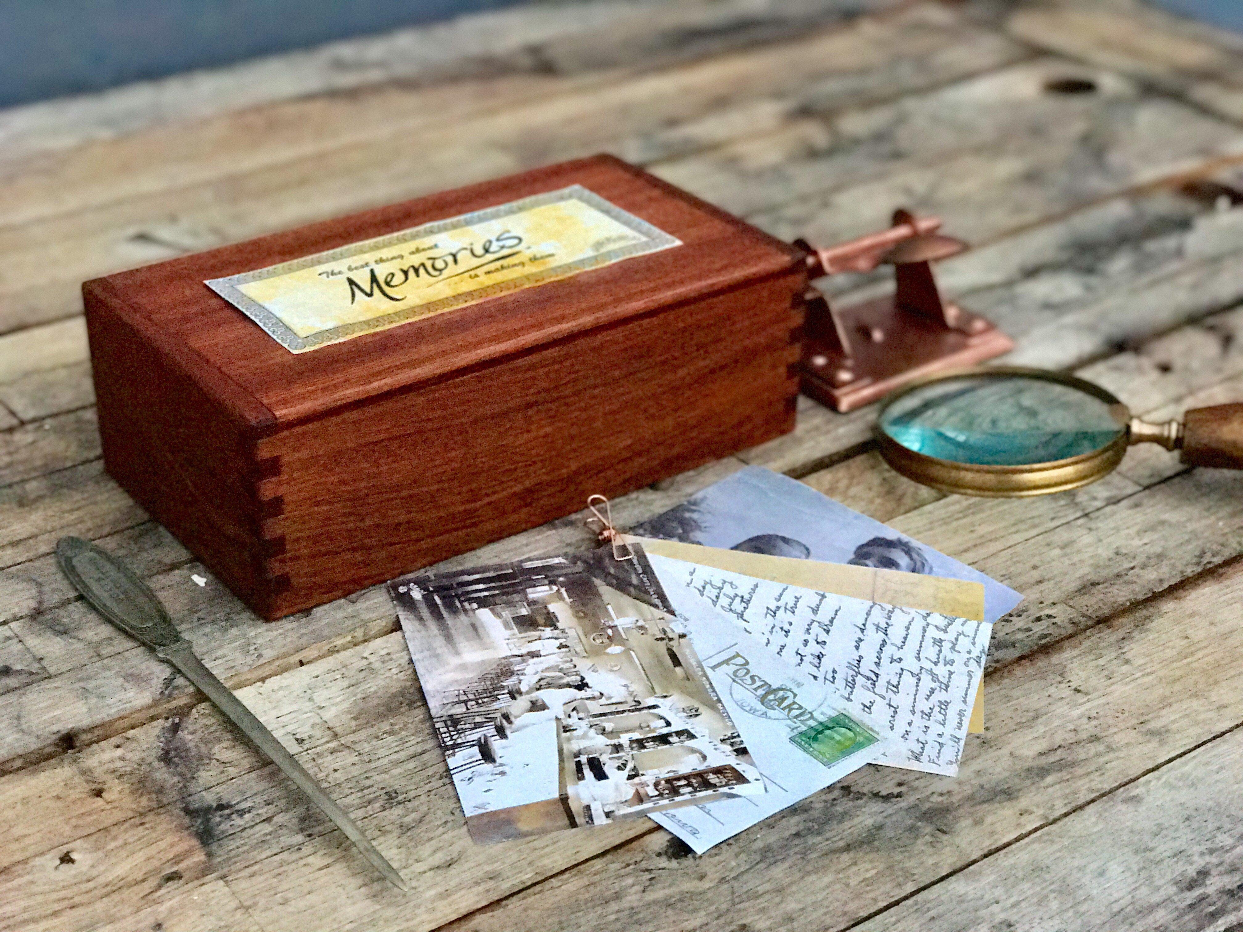 Personalized Wooden Memory Box for Keepsakes - Handcrafted Gift for Wedding, Anniversary & Baby Photos | Perfect for Home Decor & Sentimental Storage