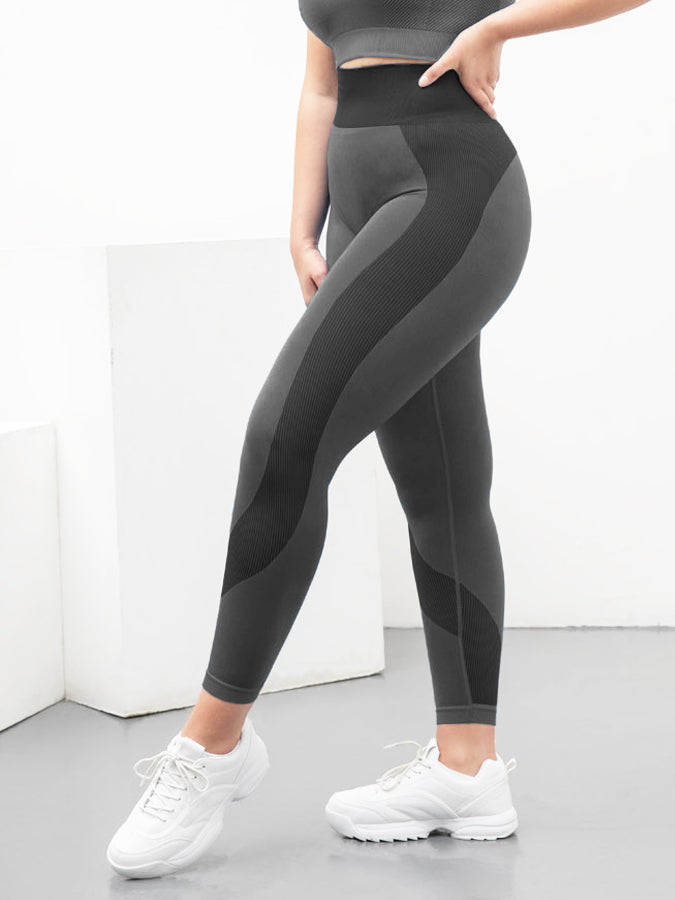 Tombo High-Waisted Women's Yoga Pants with Side Panels - Comfortable Workout Leggings for Yoga, Gym & Running