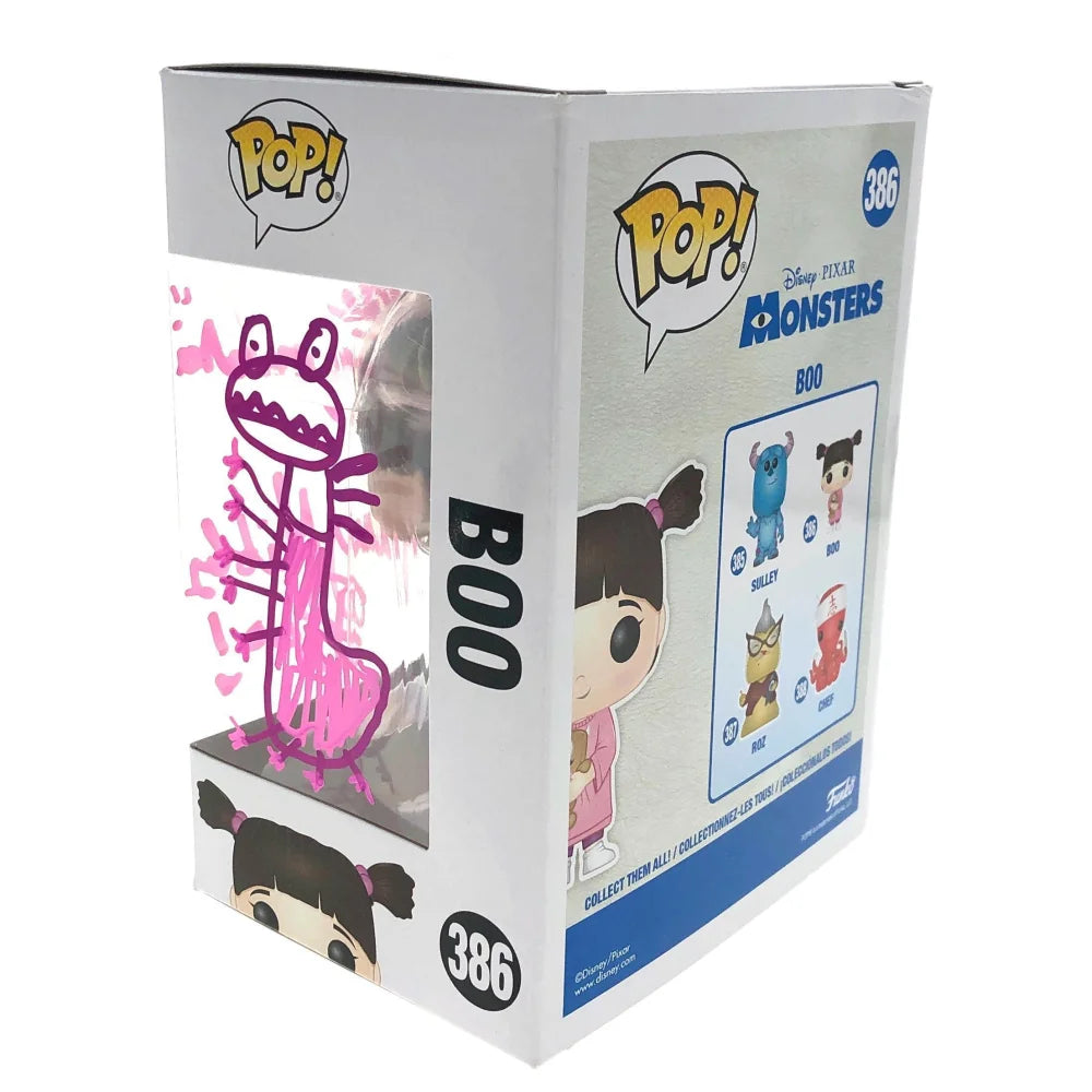 Mary Gibbs Signed Randall Sketch Boo Monsters Inc. Funko Pop Vinyl Figure with JSA COA - Mike Wazowski Purple Variant - Collectible for Disney Pixar Fans & Animation Memorabilia Enthusiasts