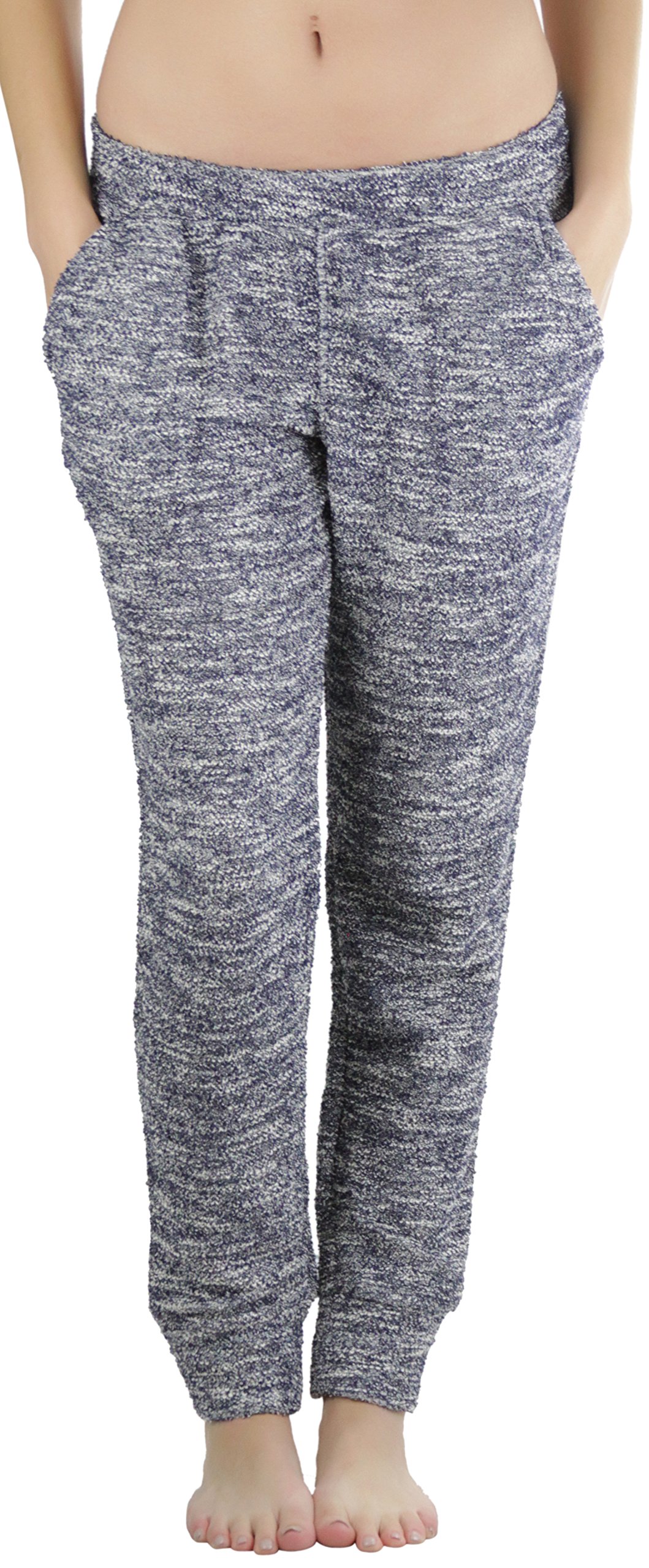 ToBeInStyle Women's Soft Cozy Cotton Blend Sweatpants with Drawstring Waist - Comfortable Lounge Pants for Relaxing at Home, Yoga, and Running Errands
